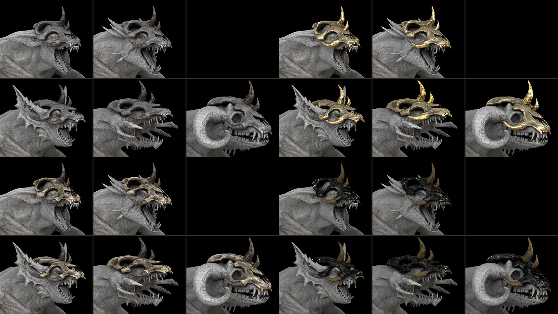 45 Barbarian Armor Low-poly 3D model_19