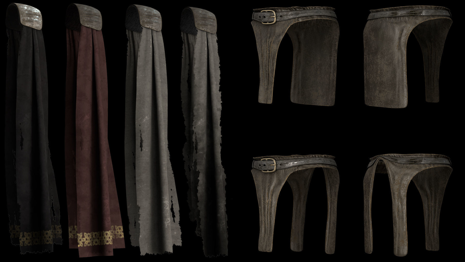 45 Barbarian Armor Low-poly 3D model_10