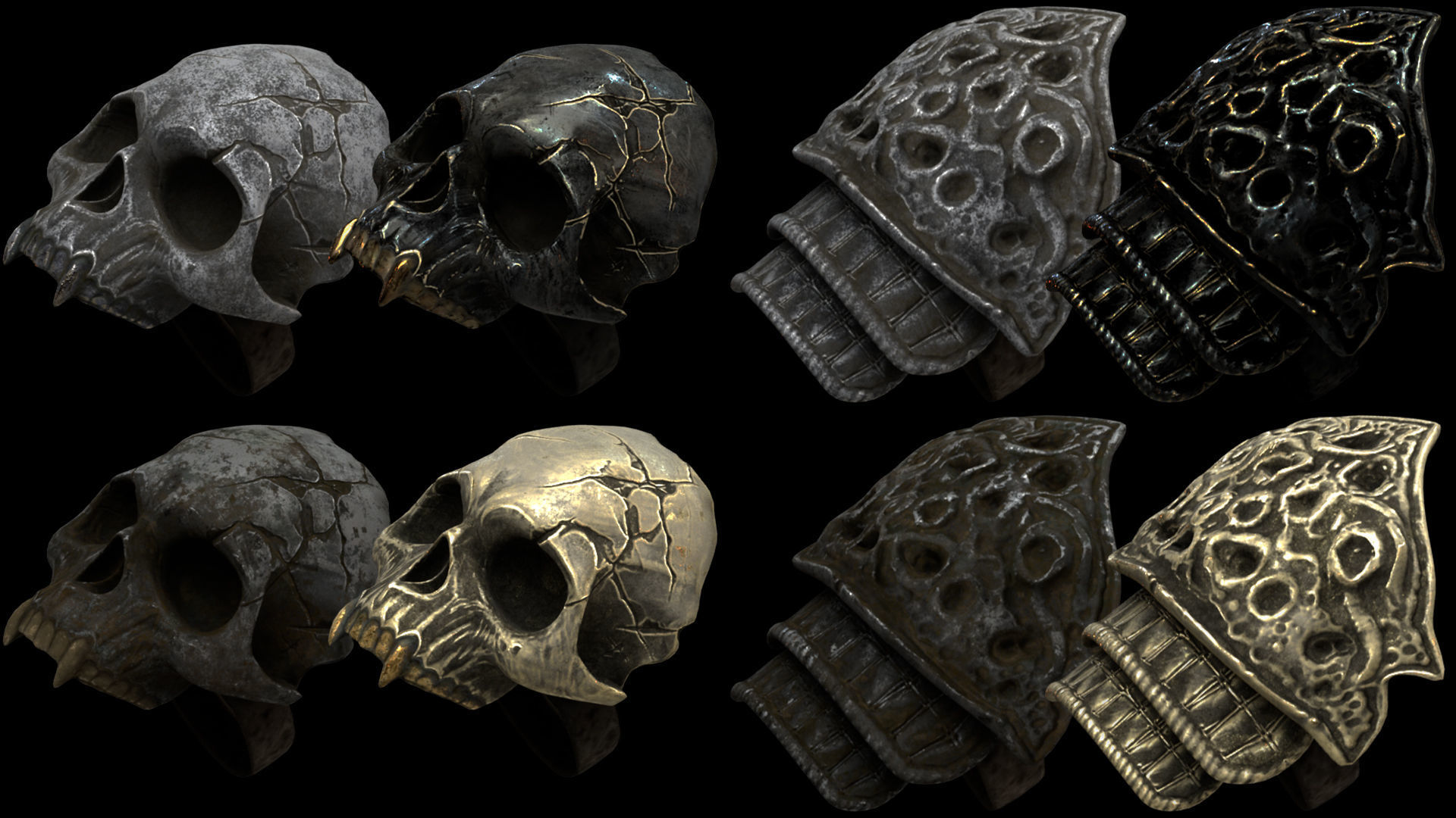 45 Barbarian Armor Low-poly 3D model_14