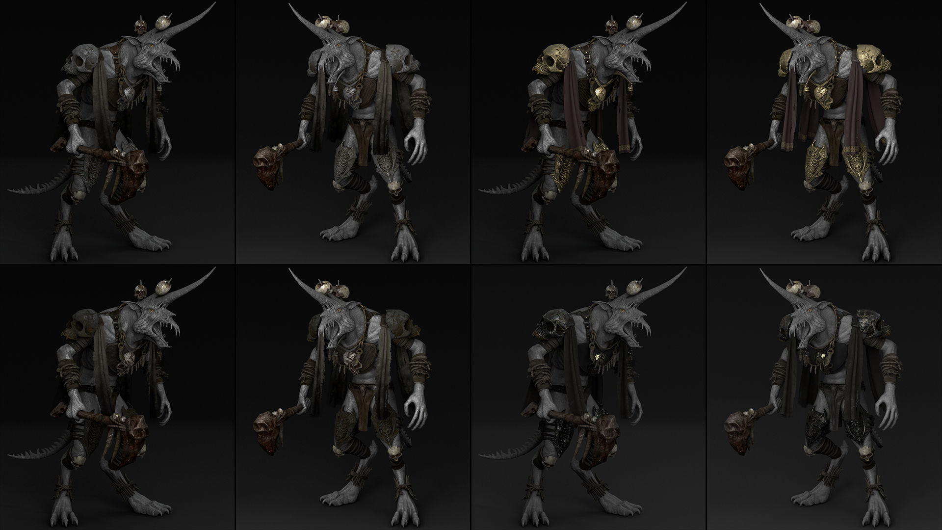 45 Barbarian Armor Low-poly 3D model_20