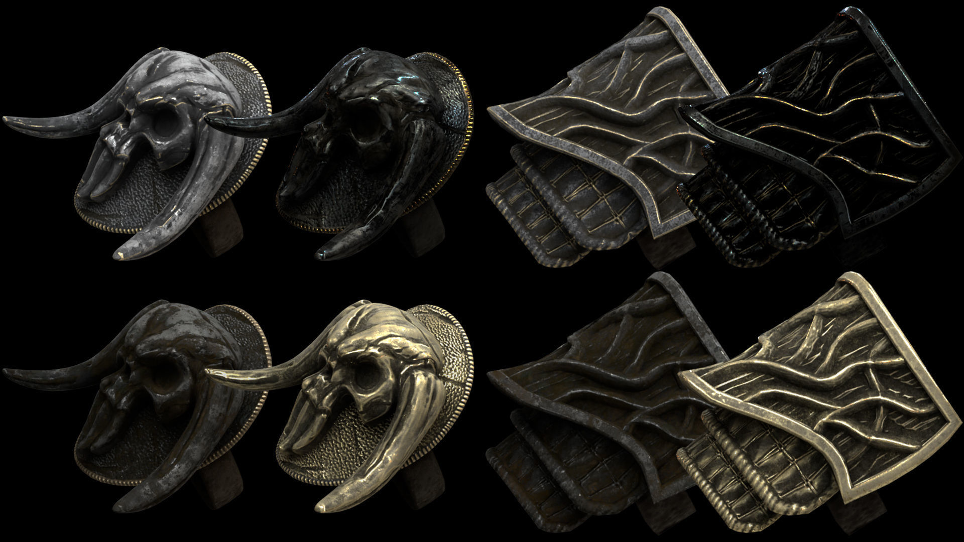 45 Barbarian Armor Low-poly 3D model_15