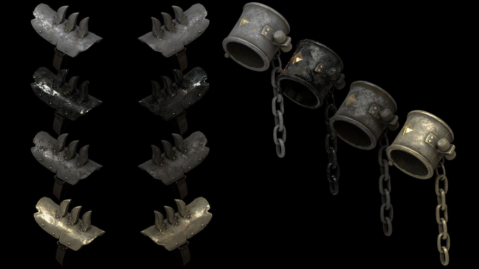 45 Barbarian Armor Low-poly 3D model_18