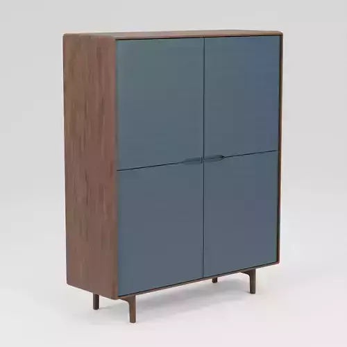 Wooden Highboard 3D Model Artisan Invito Highboard 3D model