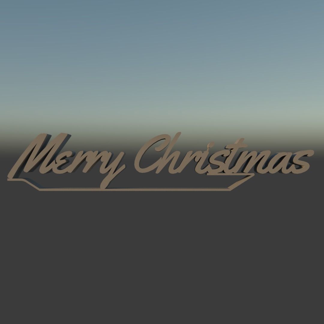 3D Merry Christmas  Ornament 3D print model_1