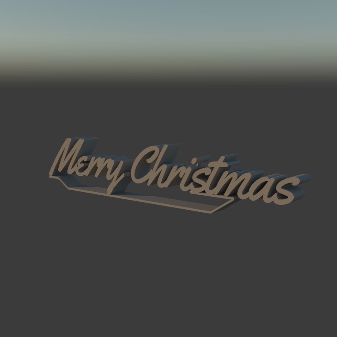 3D Merry Christmas  Ornament 3D print model_2