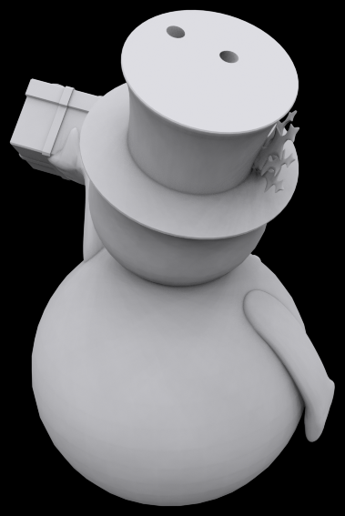 Snowman gift ornament 3D print model_1