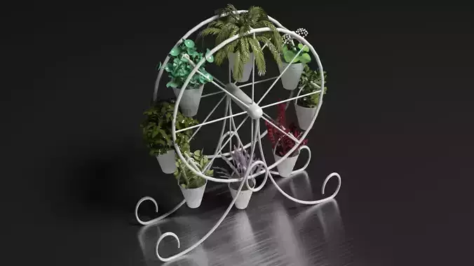 Decorative Flower Stand 3D model