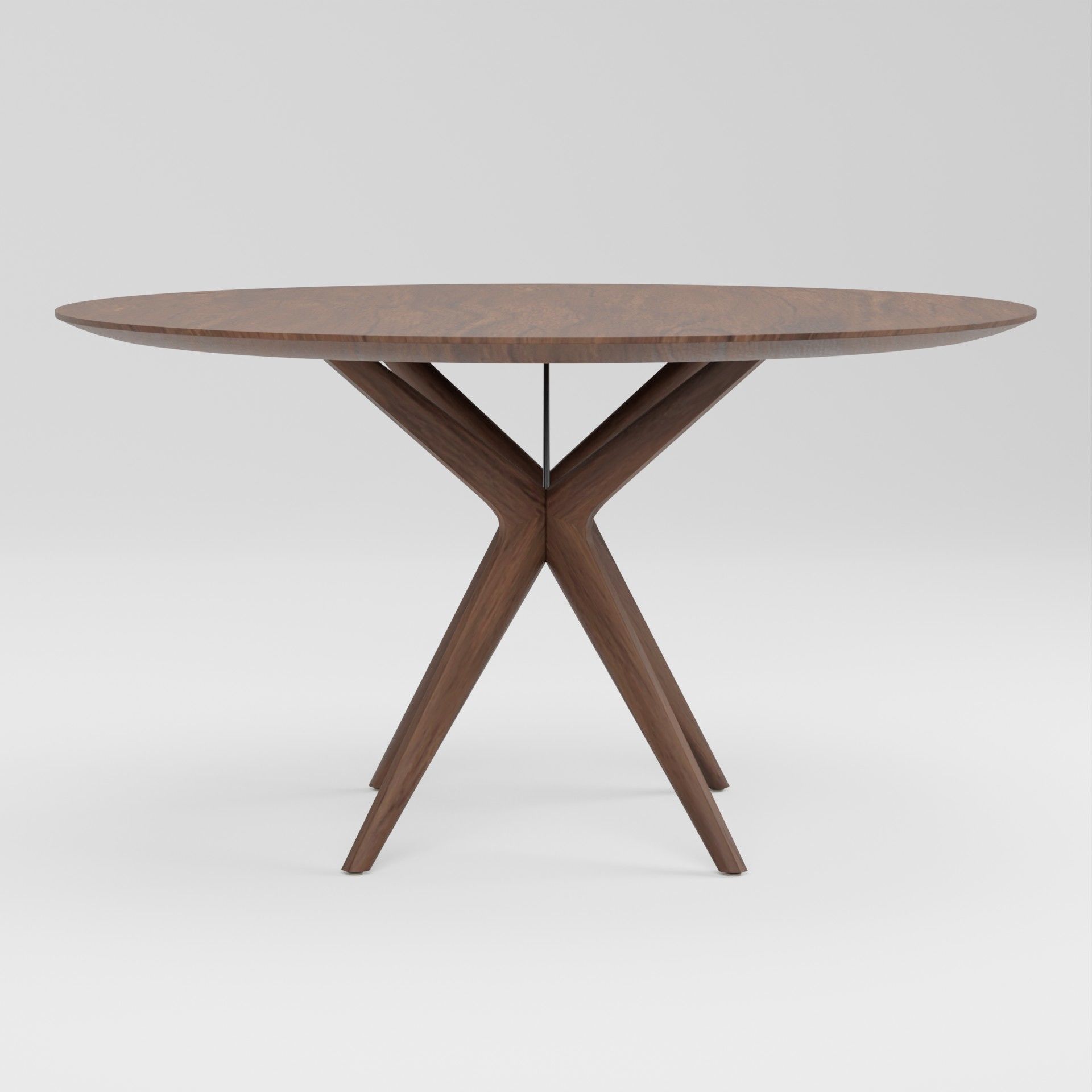 Wooden Dining Table Round 3D Model Artisan Lakri 3D model_3