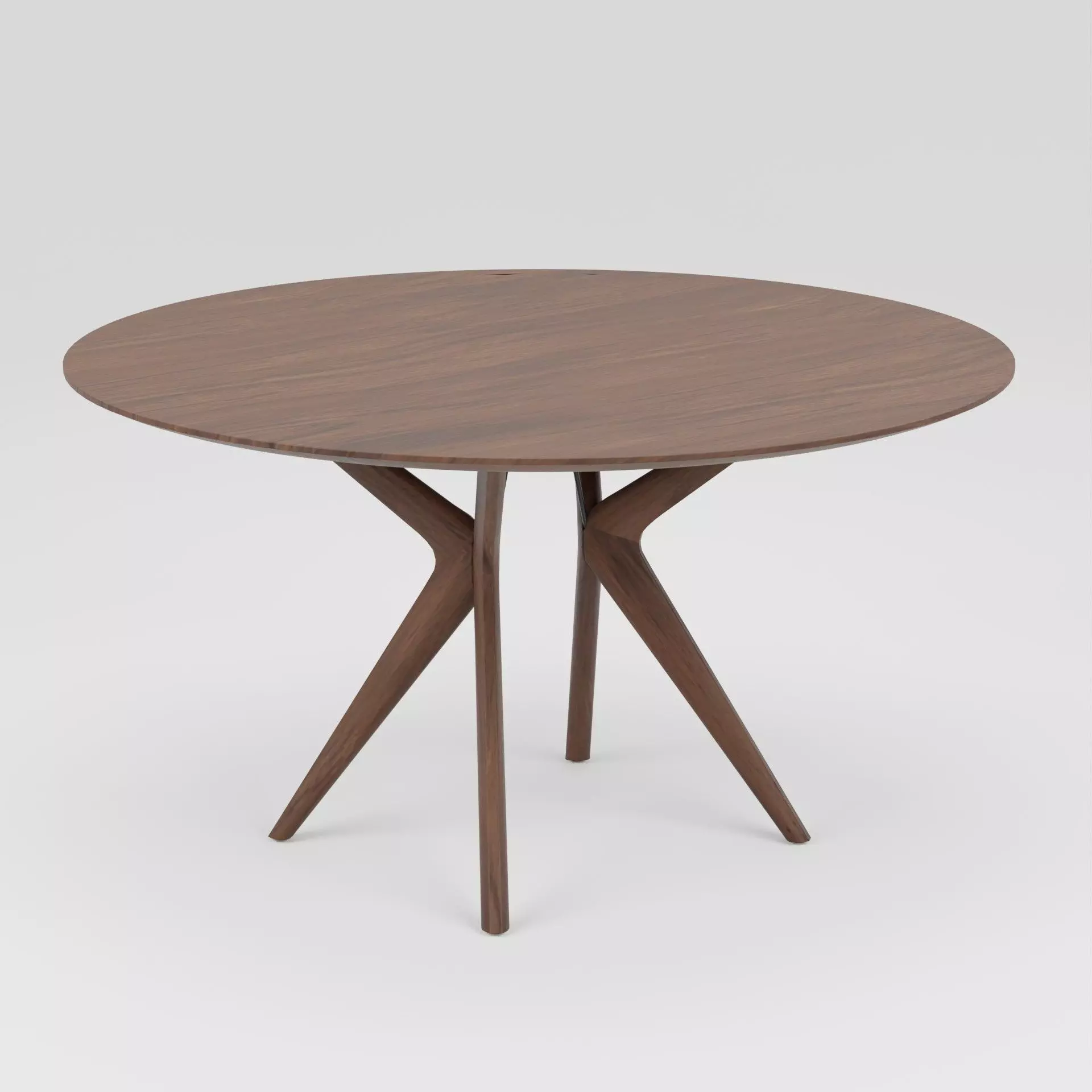 Wooden Dining Table Round 3D Model Artisan Lakri 3D model_0