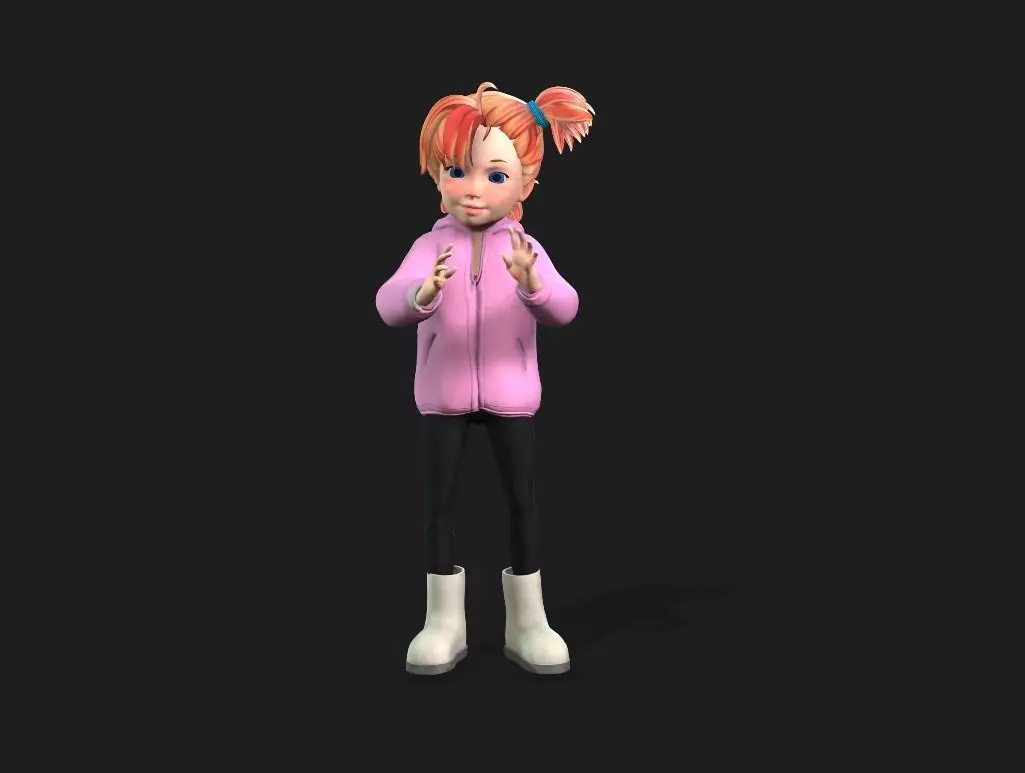 Cutgirl For Blender 3D model_0