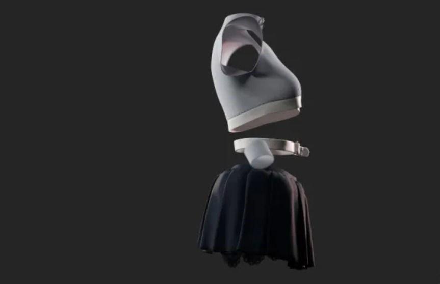 I will second life 3d model 3d design 3d clothing fashion design Low-poly 3D model_2