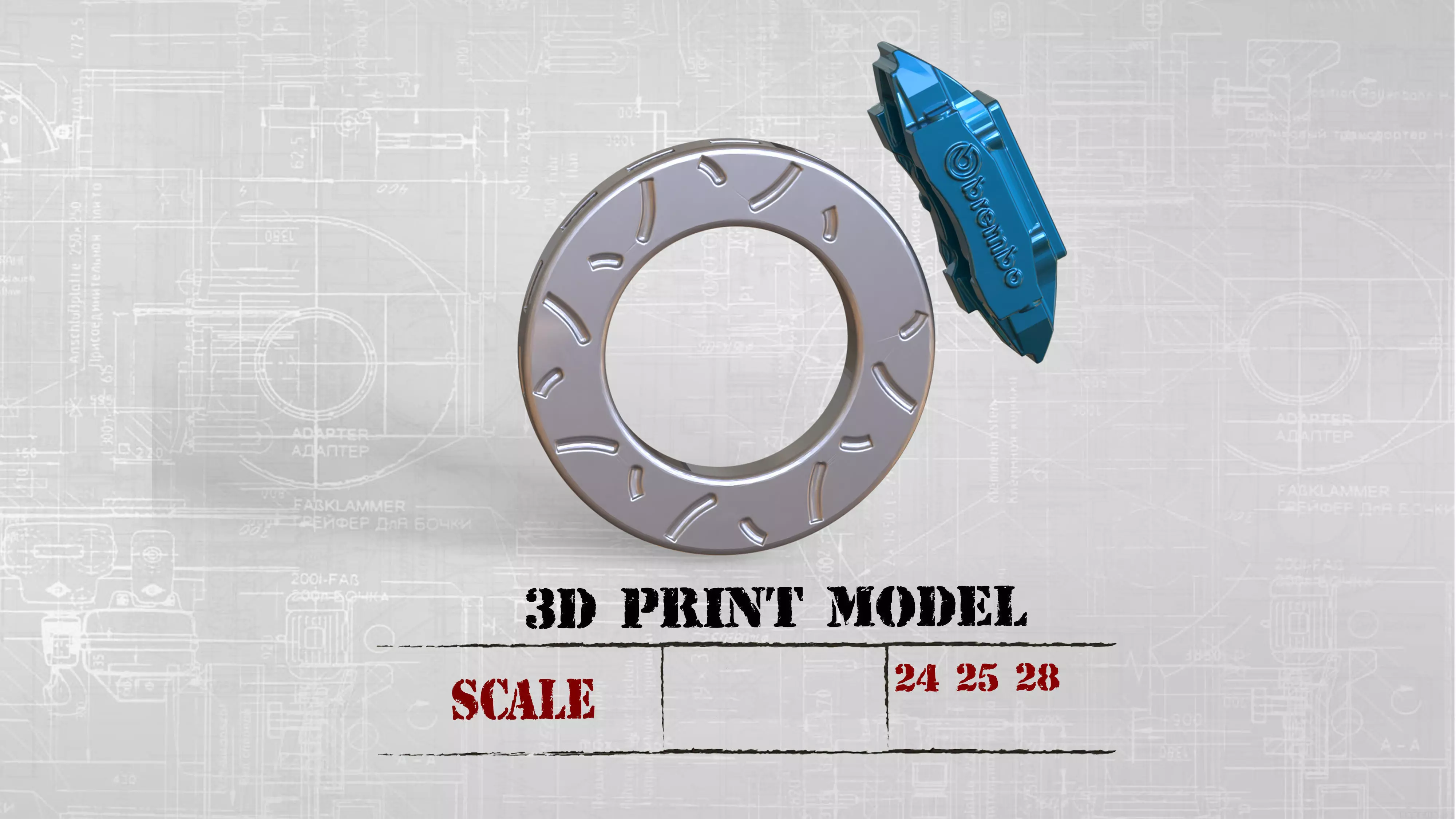 Free STL printable brake rotor disc Two versions Free 3D print model