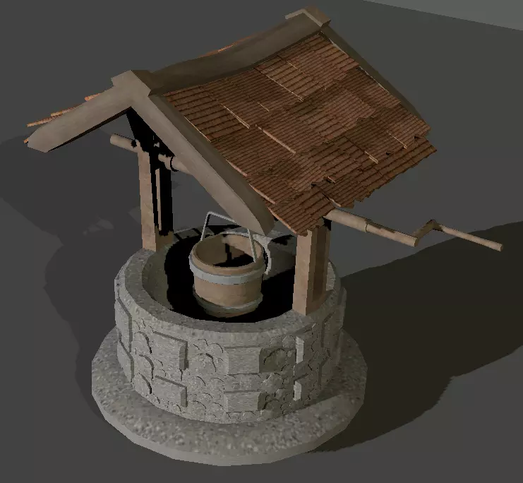 water well Free 3D model_0