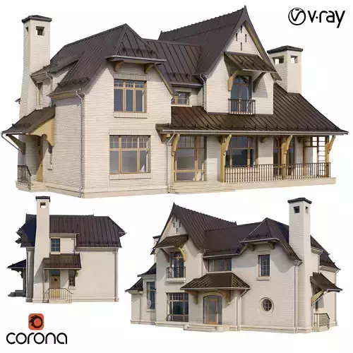 Gothic house v1 with Blender file