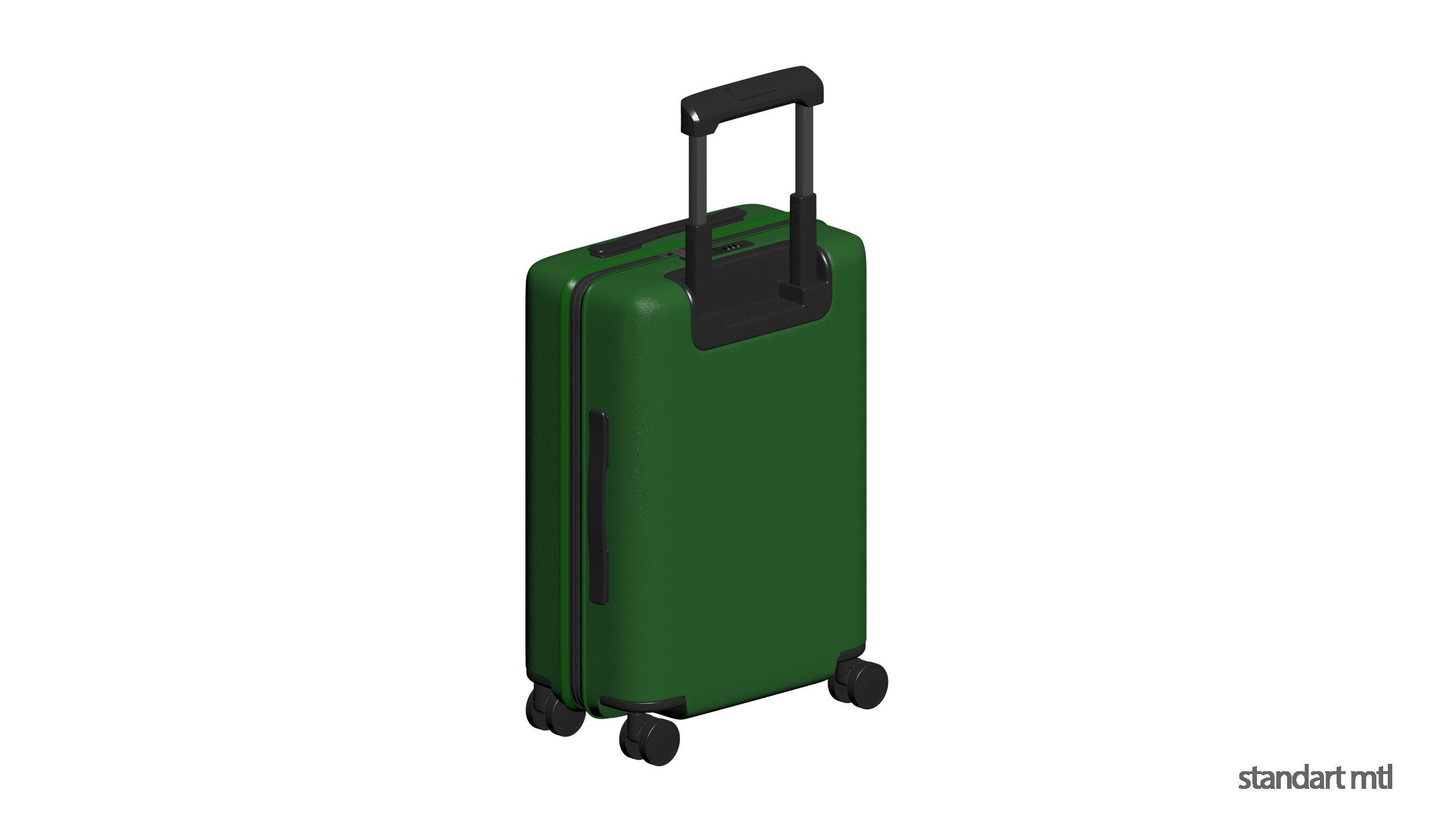 Carry on suitcase luggage bag 3D model_12