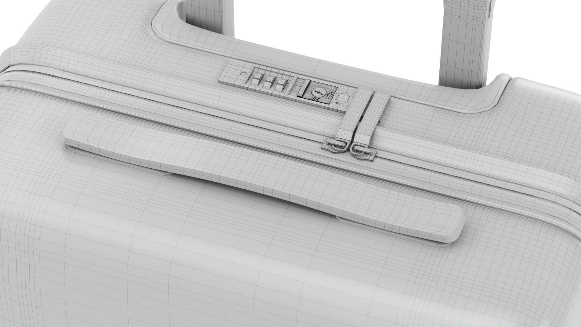 Carry on suitcase luggage bag 3D model_4