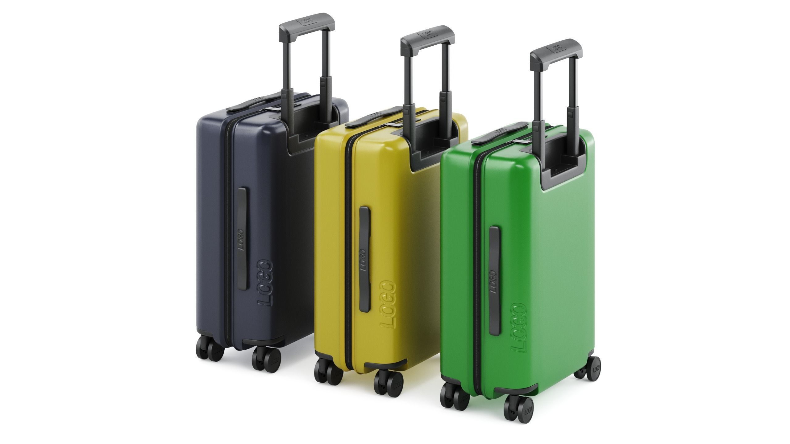 Carry on suitcase luggage bag 3D model_1