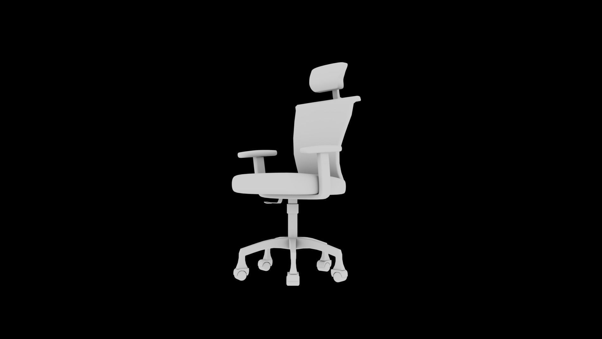 Office Chair 3D Model Rig 3D model_4