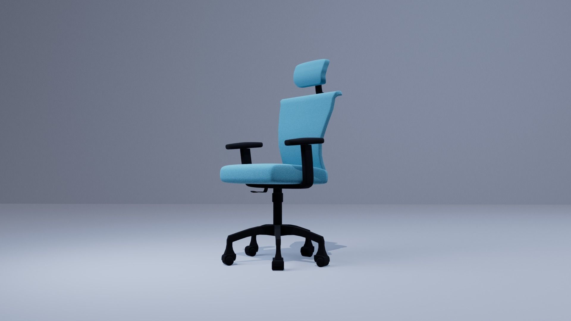 Office Chair 3D Model Rig 3D model_1