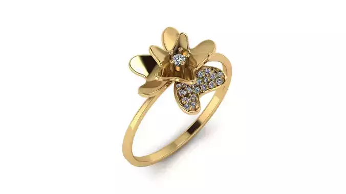 Jewelry Diamond Light Ring Flower 18