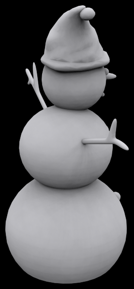 Snowman 3D print model_2