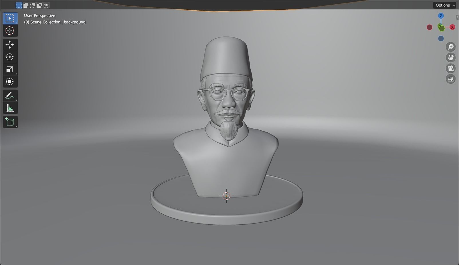 Agus Salim 3D model_12