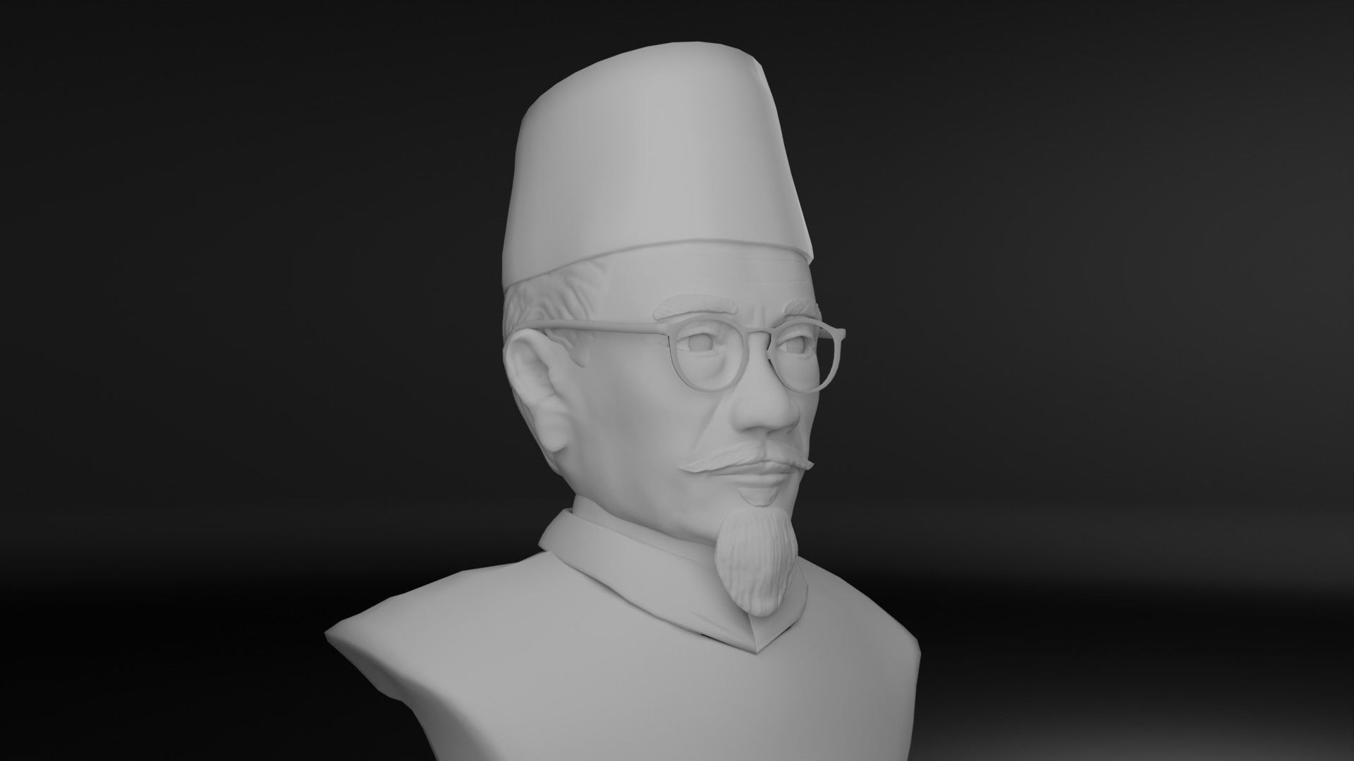 Agus Salim 3D model_11
