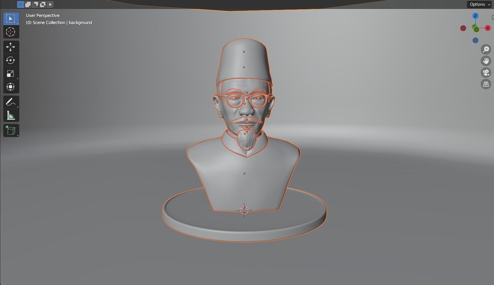 Agus Salim 3D model_13