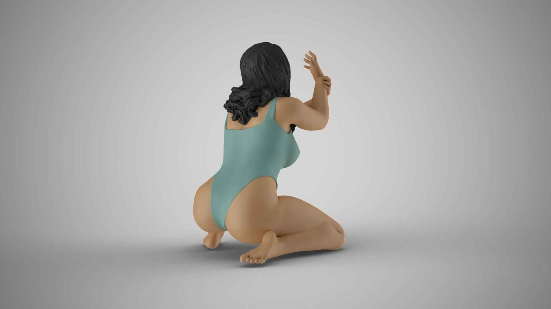 Begging Woman 3D print model_5