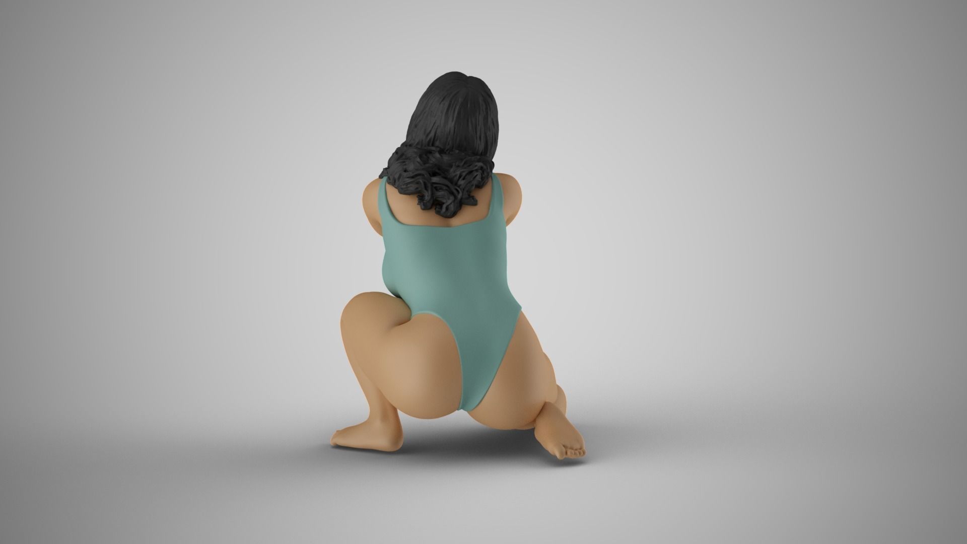 Begging Woman 3D print model_13