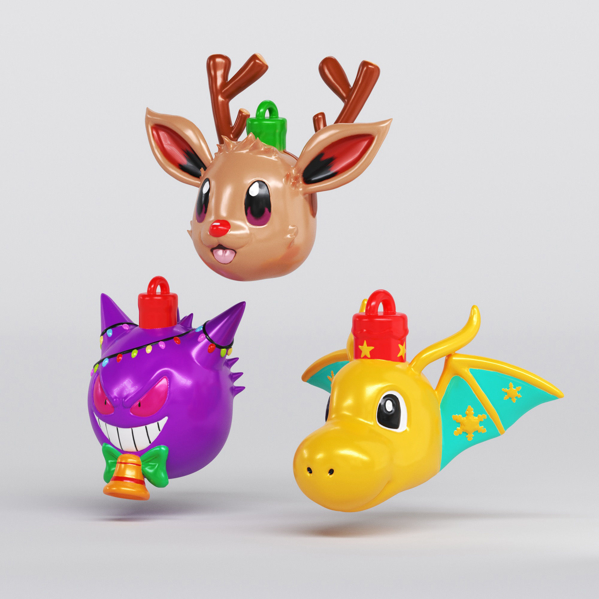 POKEMON CHRISTMAS ORNAMENTS 3D print model_1