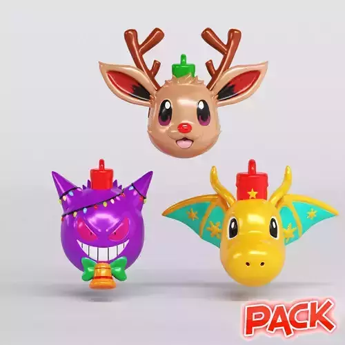 POKEMON CHRISTMAS ORNAMENTS 3D print model