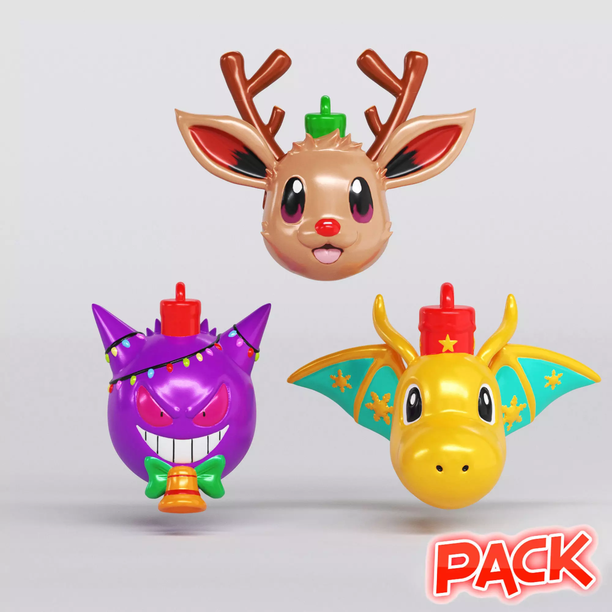 POKEMON CHRISTMAS ORNAMENTS 3D print model_0