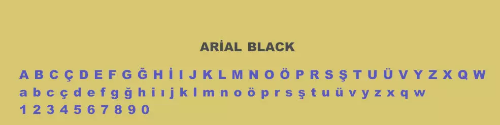 3D modeled alphabet and numbers in the Arial black font 3D model