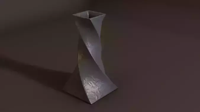 Grey Modern Twist Vase