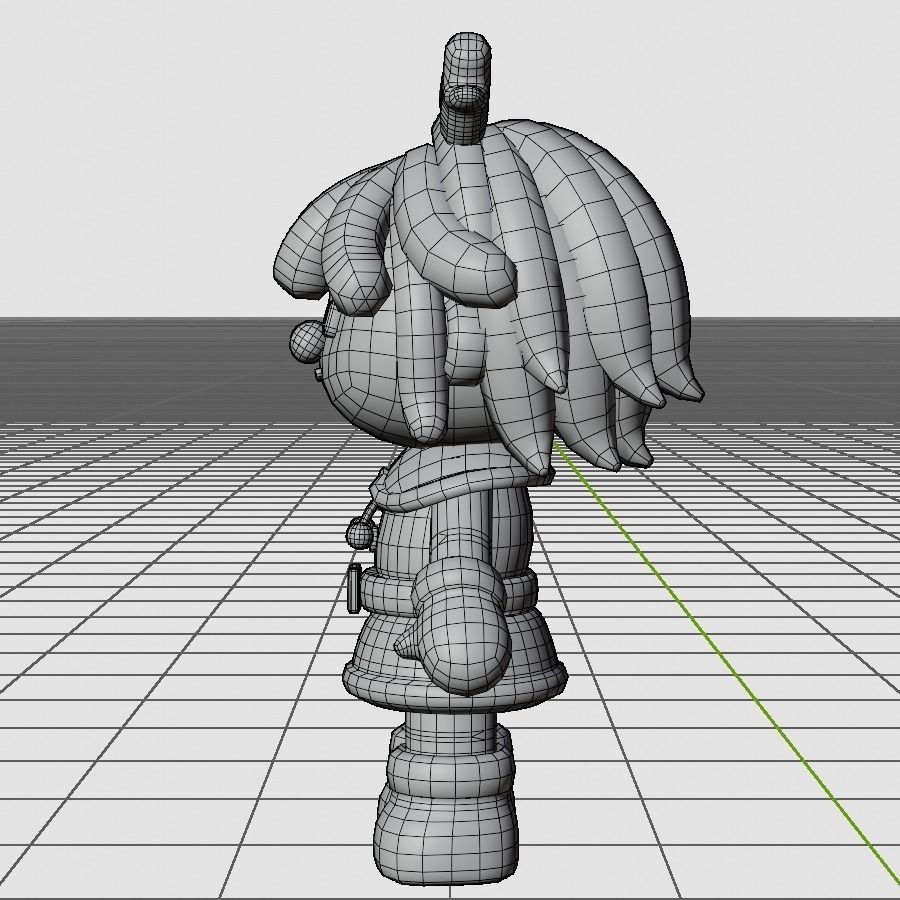 Christmas Santa Girl Low-poly 3D model_6