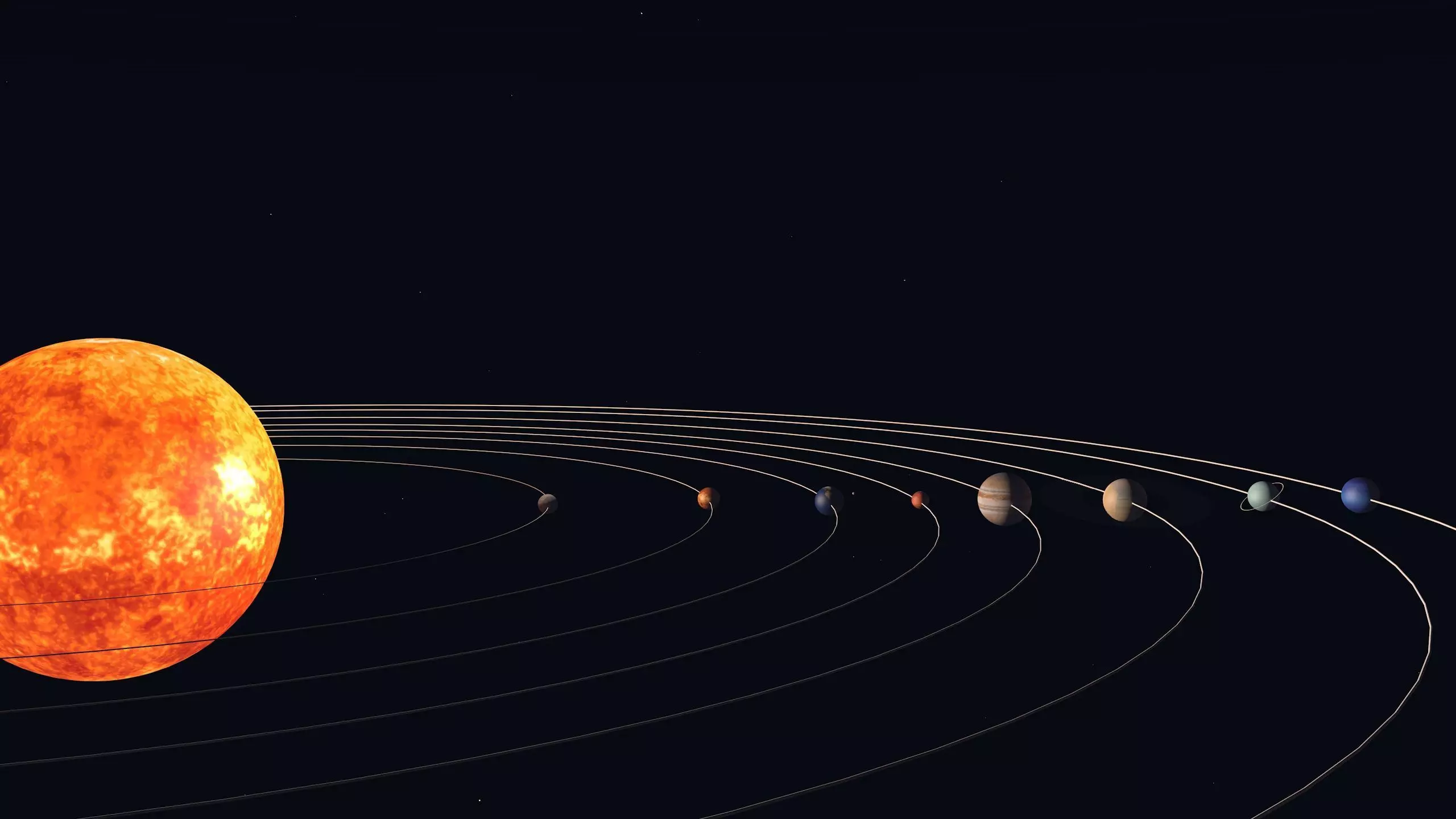 Solar System 3d Model 8 Planets Low-poly 3D model