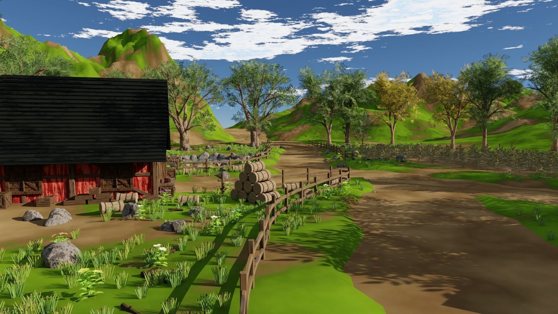 Farm field 3D model_11
