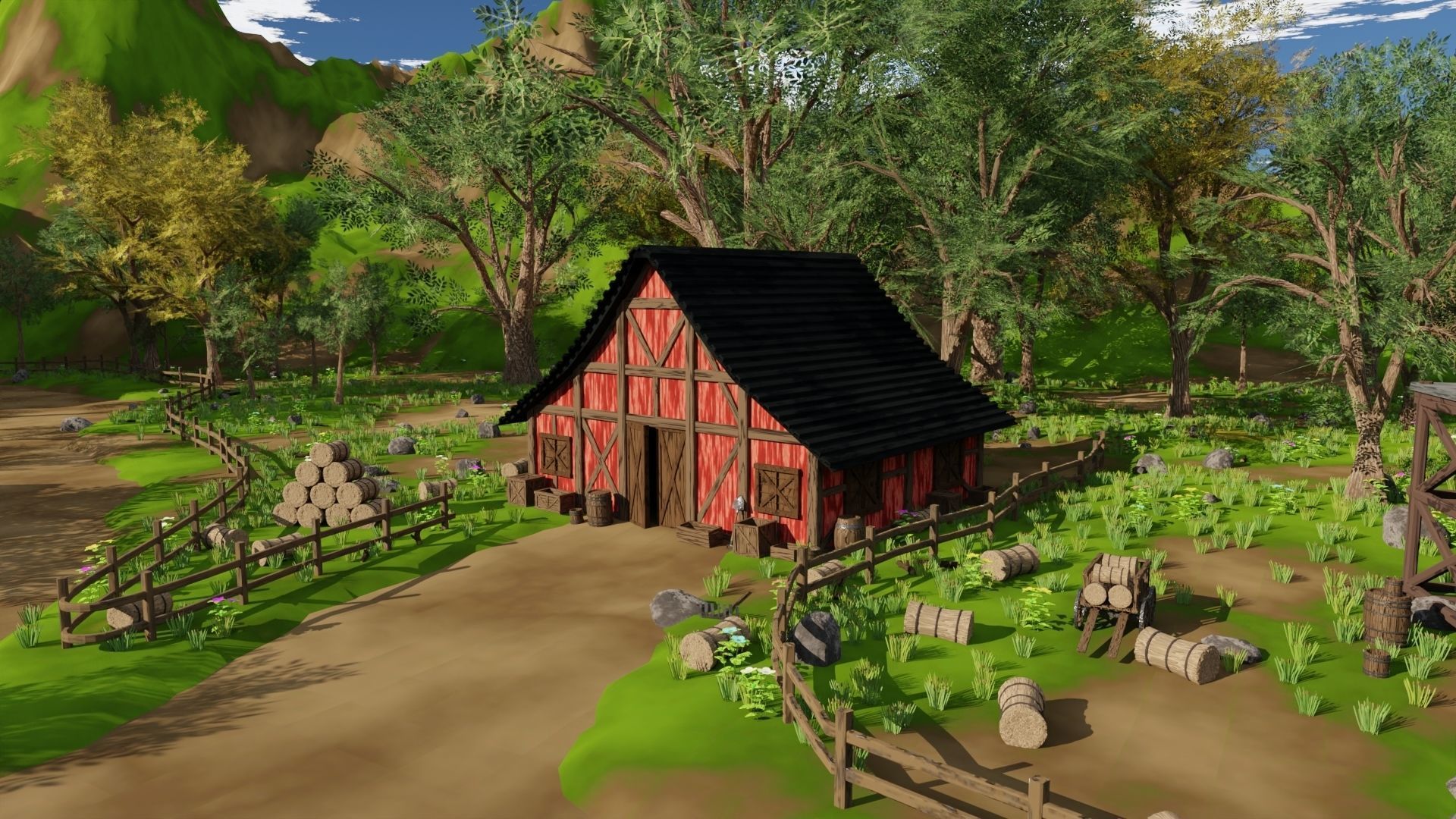 Farm field 3D model_2