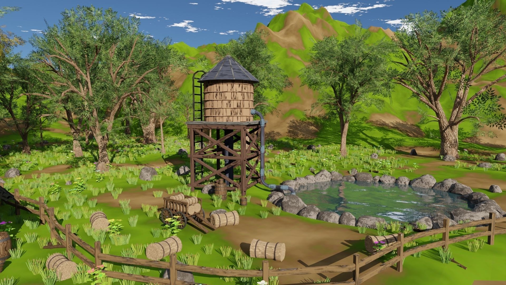 Farm field 3D model_18