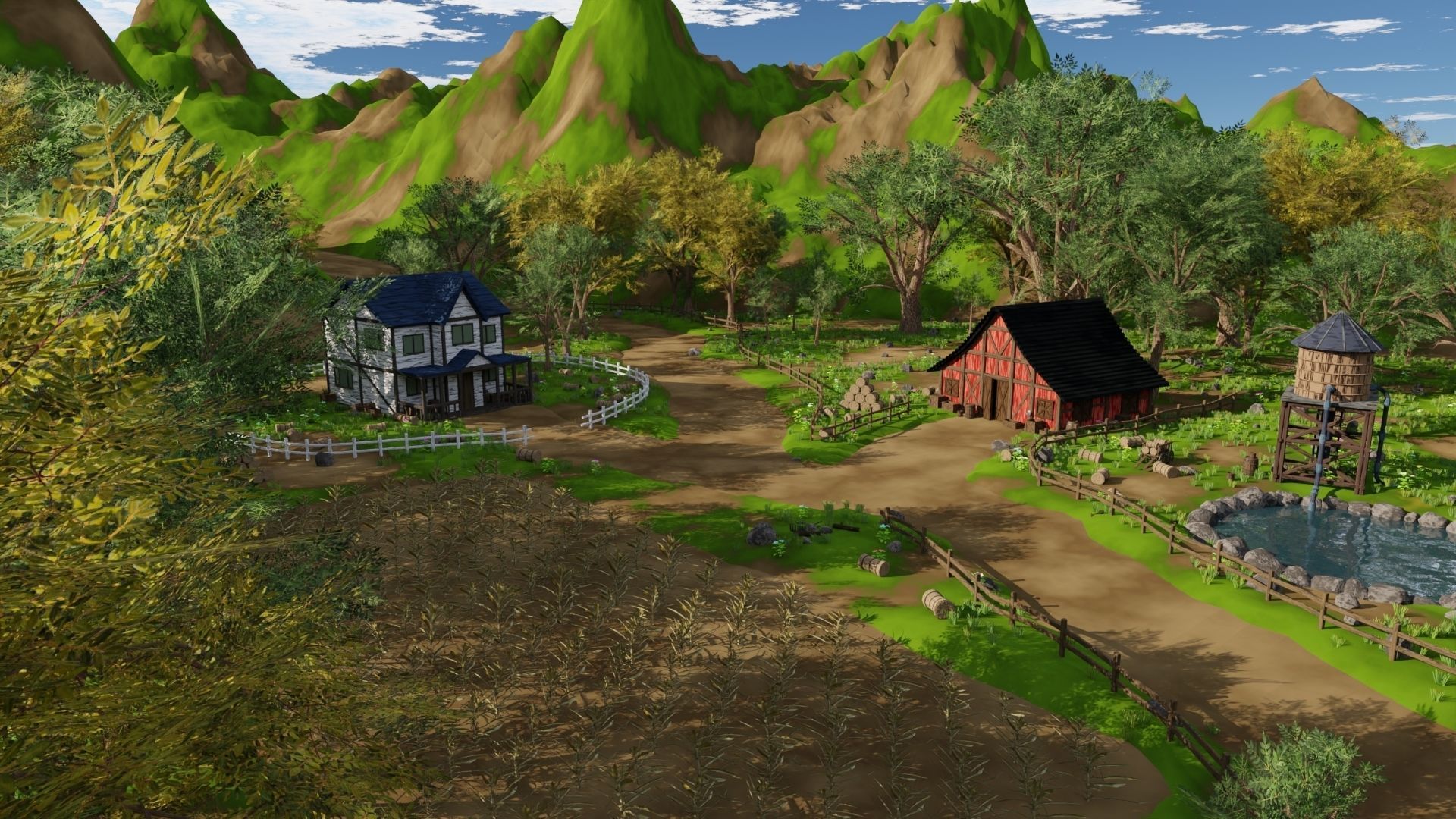 Farm field 3D model_10