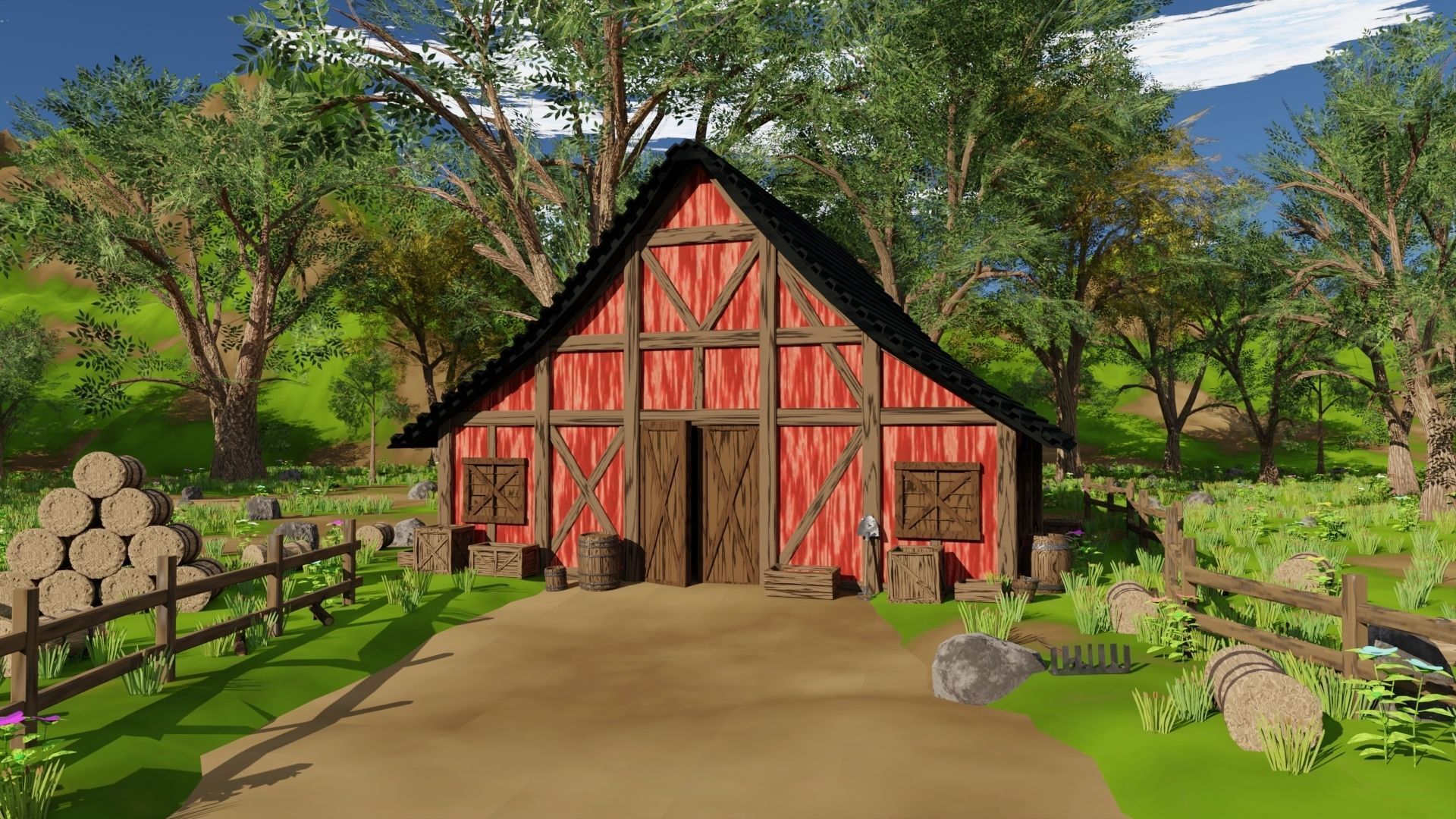 Farm field 3D model_3