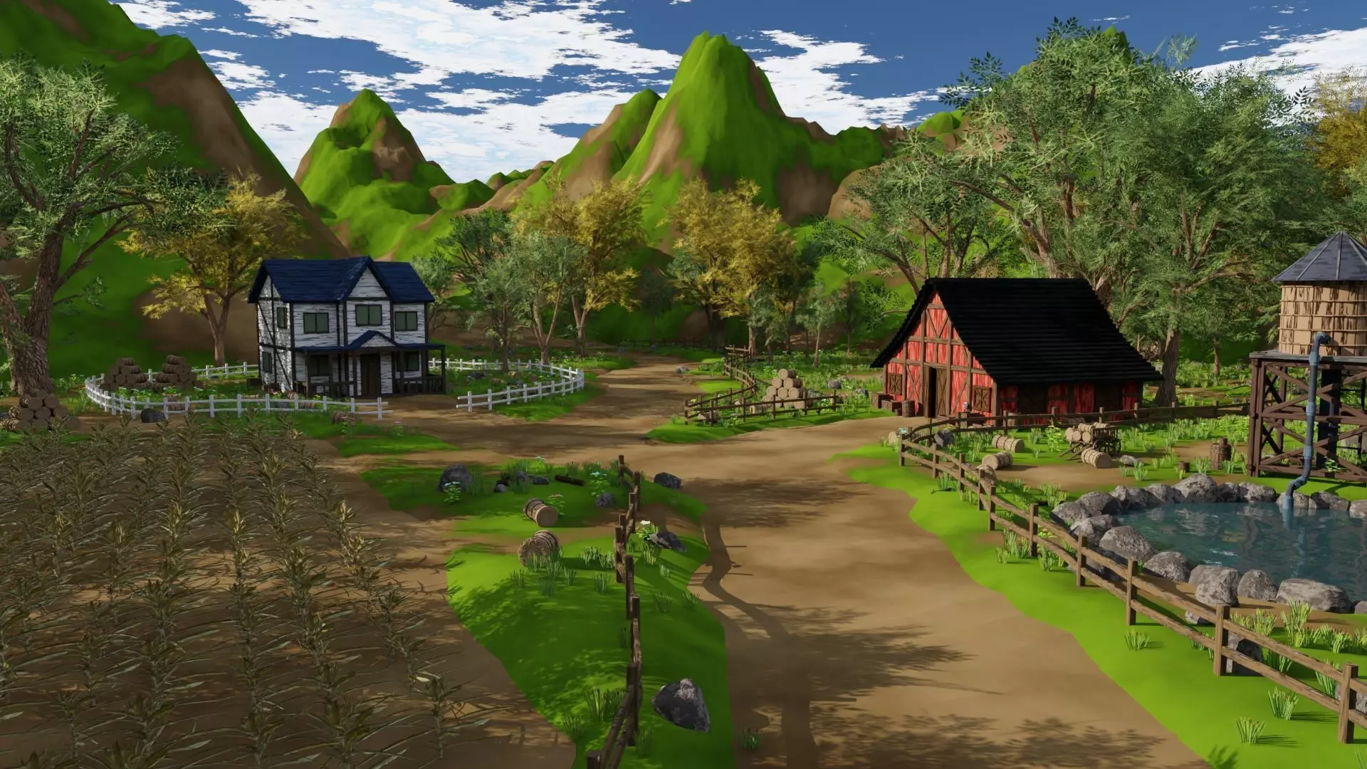 Farm field 3D model_0