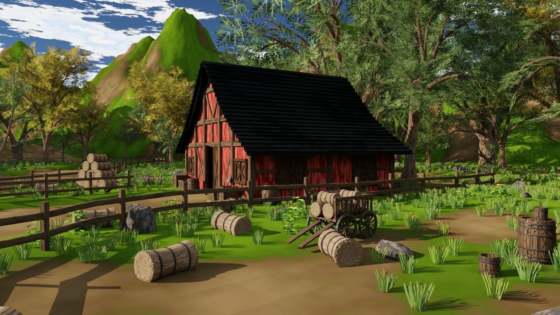 Farm field 3D model_5