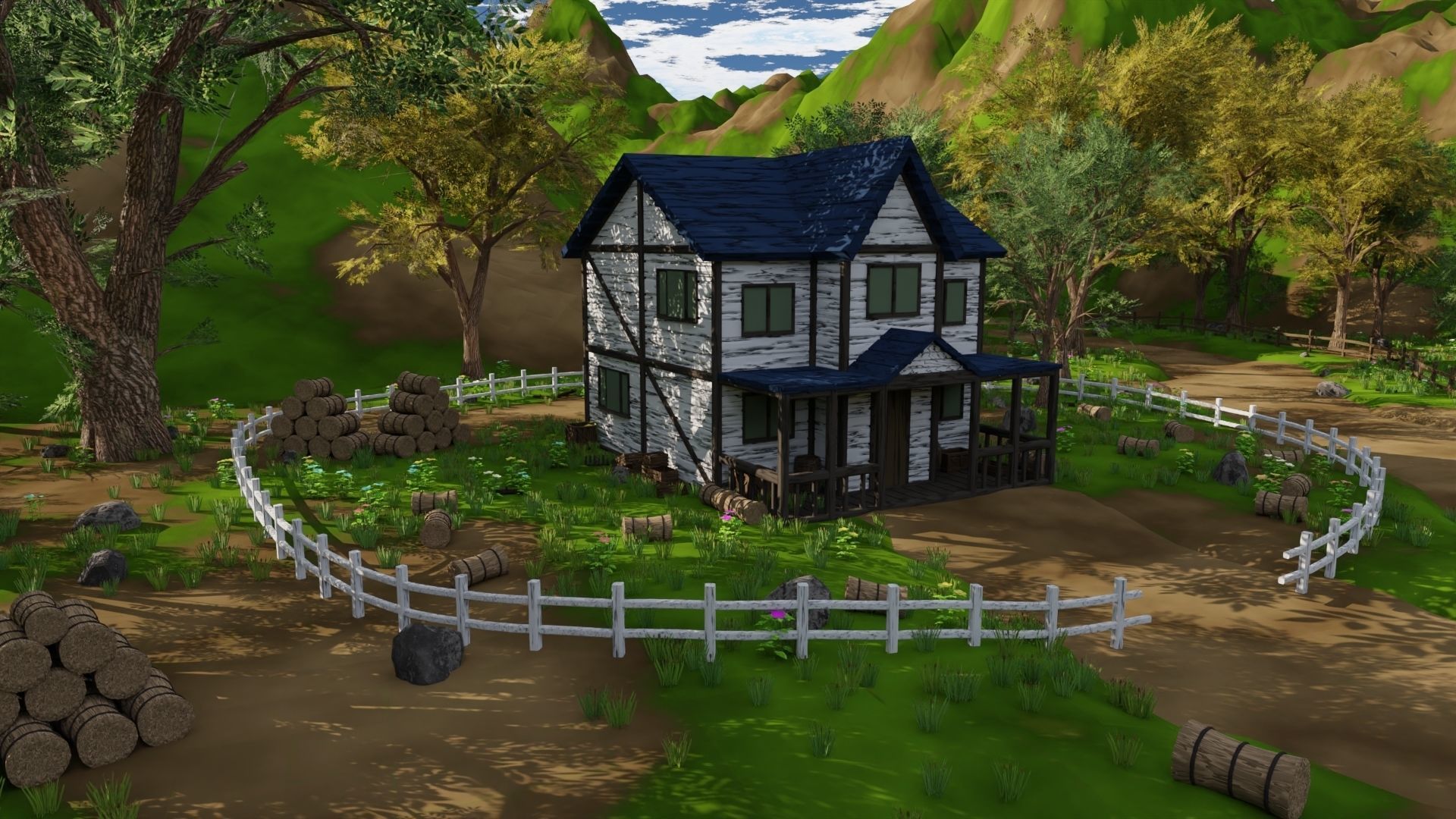 Farm field 3D model_8