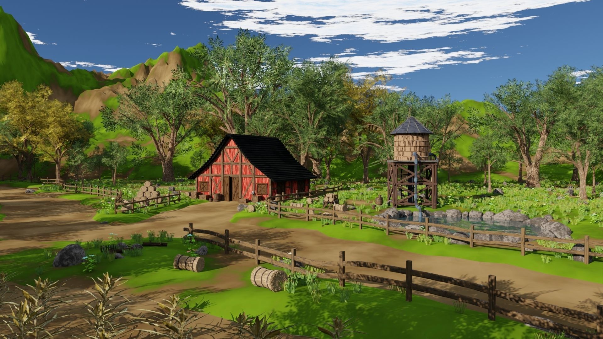 Farm field 3D model_12