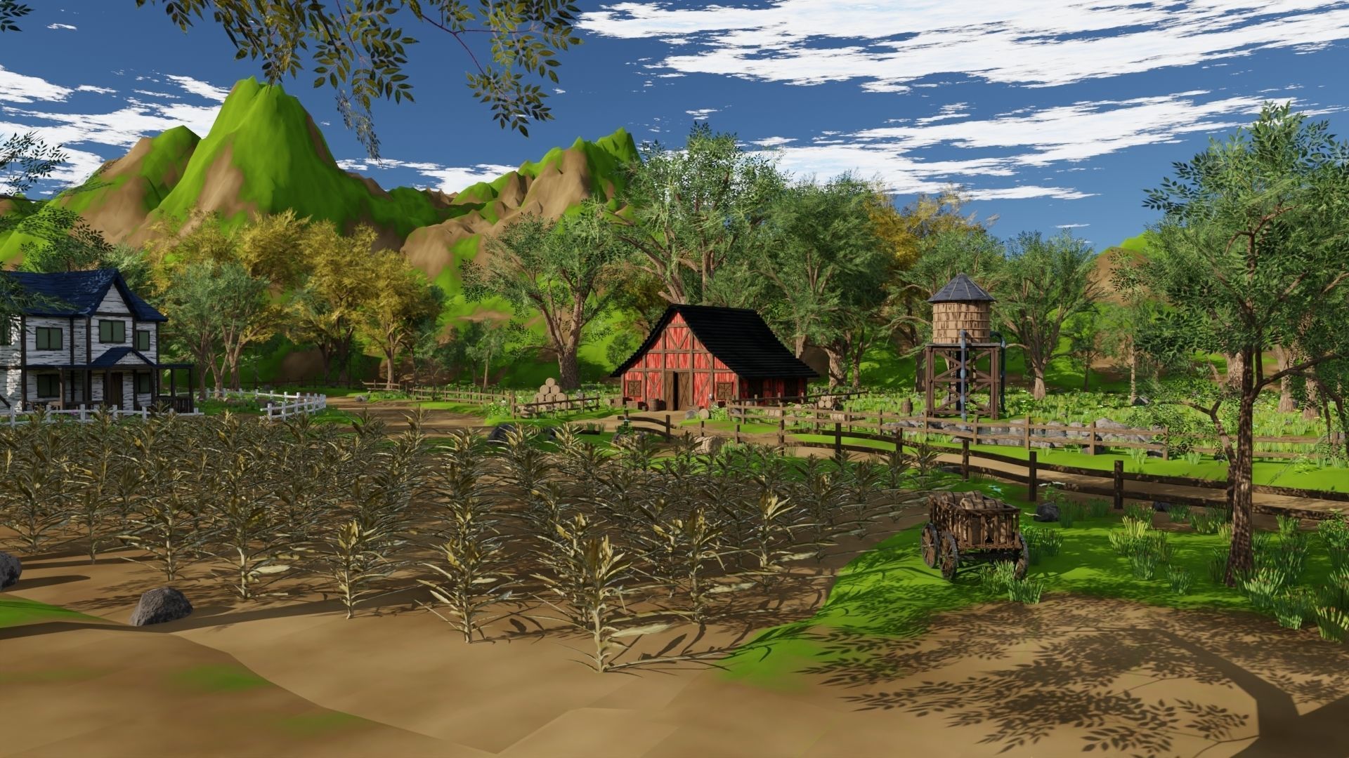 Farm field 3D model_36