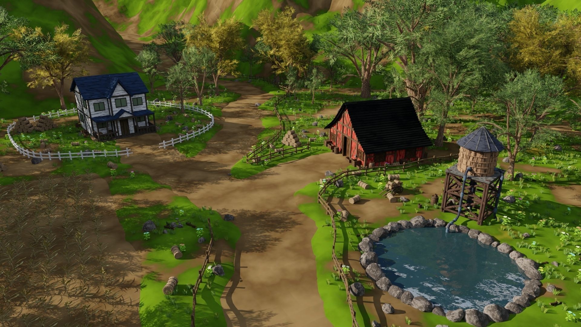 Farm field 3D model_1