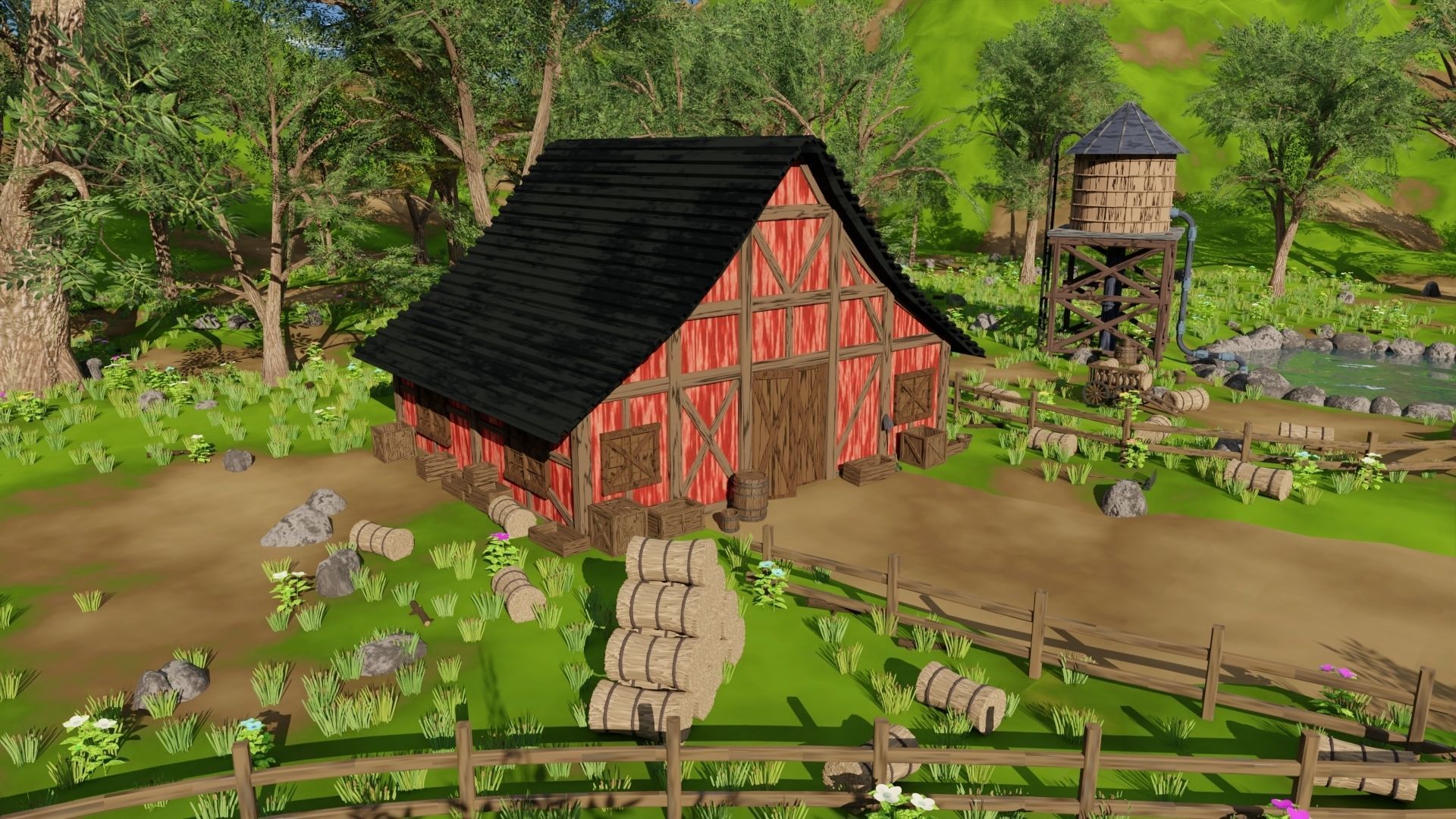 Farm field 3D model_17