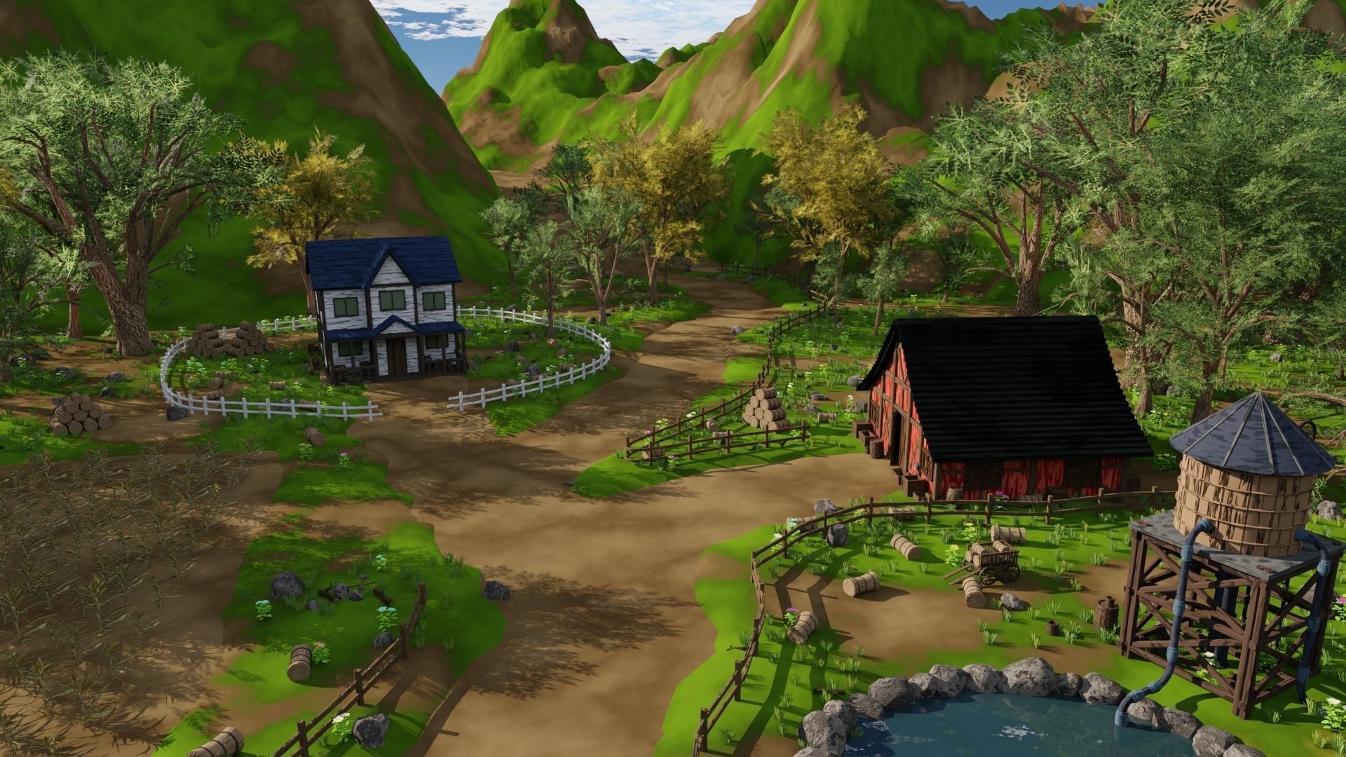Farm field 3D model_34